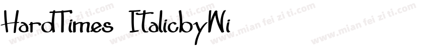 HardTimes ItalicbyWi字体转换